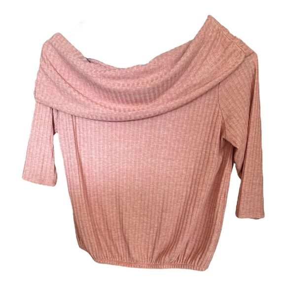 NWT Lane Bryant One Shoulder Ribbed Knit Top‎ Size 18/20 Banded Hem Honey Ginger - Picture 13 of 14